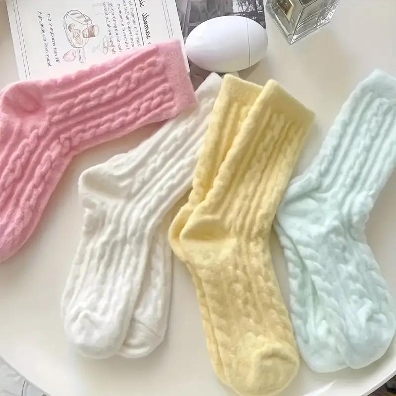 Warm winter plush socks